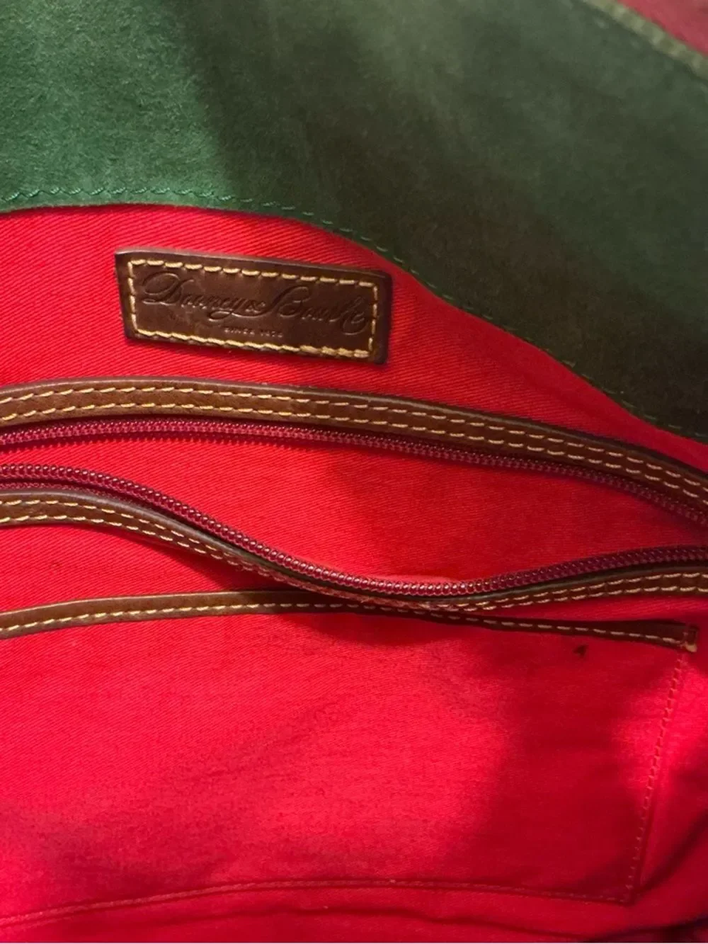 Dooney & Bourke Natural Brown Florentine Leather Hobo with Braided Strap! GUC!!